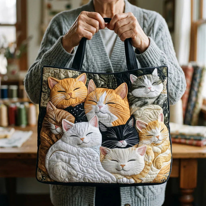 Sleeping Kittens Handmade Bag