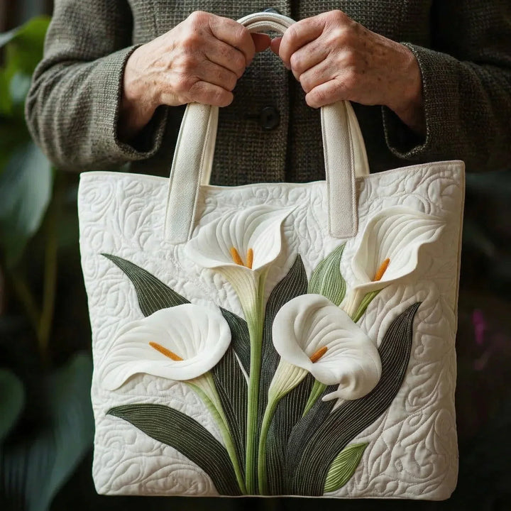White Calla Lilies Handmade Bag