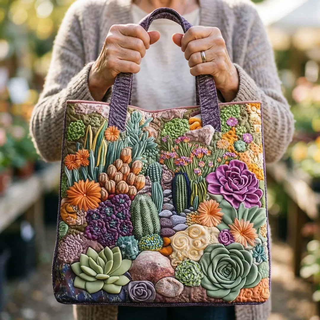 Succulent Garden Handmade Bag