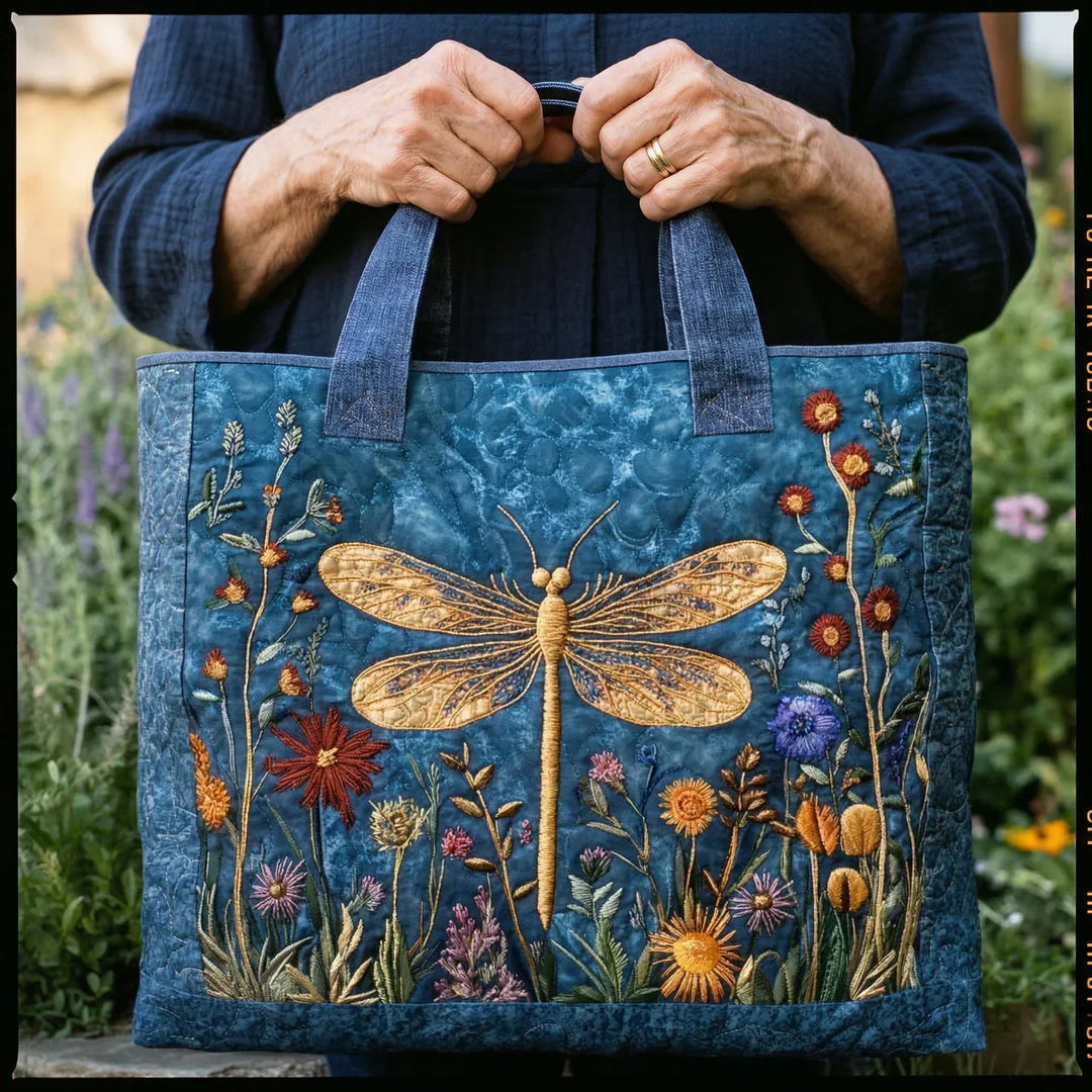 Golden Dragonfly Handmade Bag