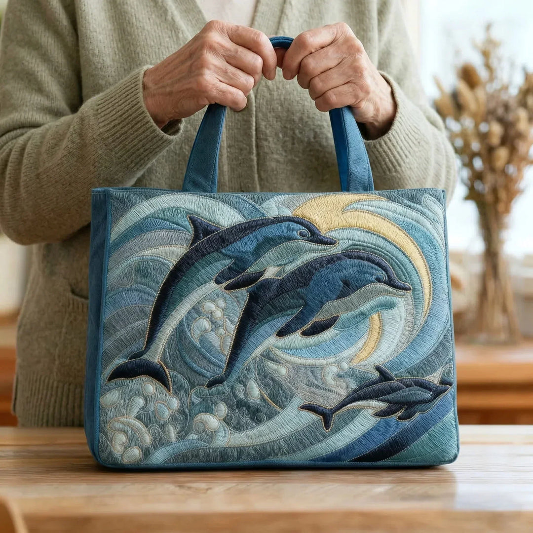 Ocean Dolphin Handmade Bag