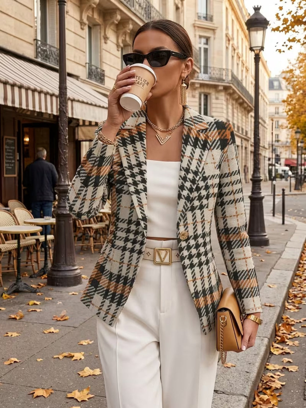 Madison - Women's Houndstooth Blazer