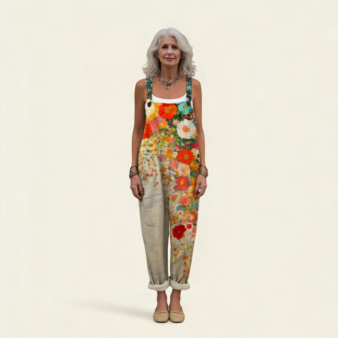 Amélie – Vibrant Floral Jumpsuit