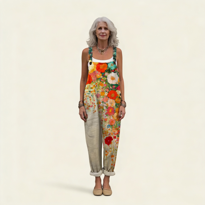 Amélie – Vibrant Floral Jumpsuit