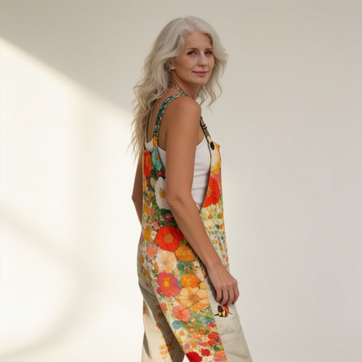 Amélie – Vibrant Floral Jumpsuit
