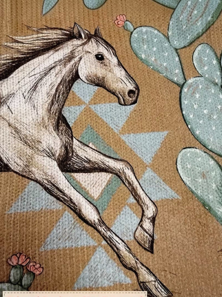 Kaitlyn - Desert Horse and Cactus Zip Cardigan - View 7