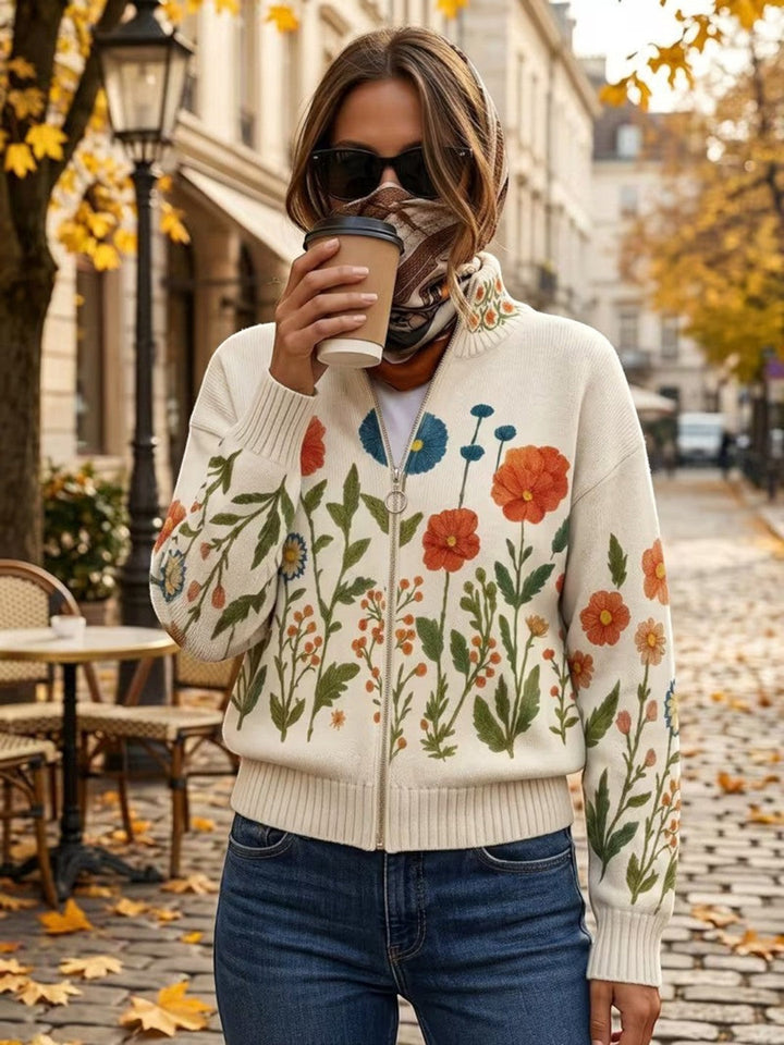Brianna - Wildflower Meadow Zip Cardigan - View 5