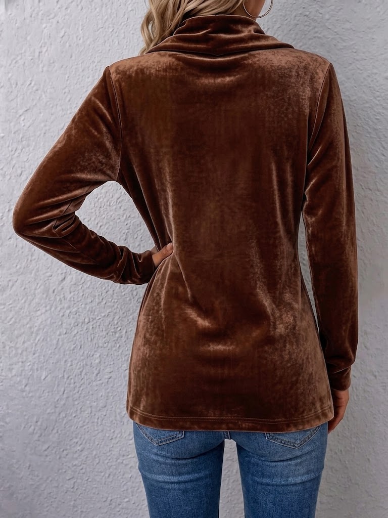 Avery - Vintage Lapel Button-Accent Long Sleeve Open Front Jacket