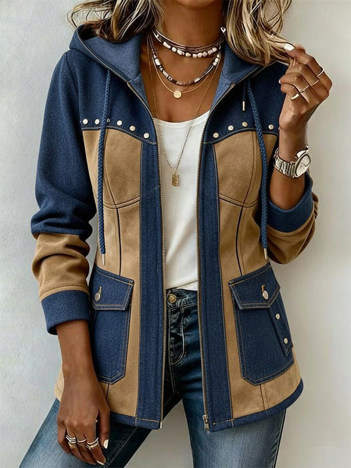 Ava - Patchwork Hooded Jacket