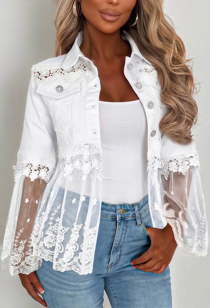 Addison - Lace-Panel Jacket