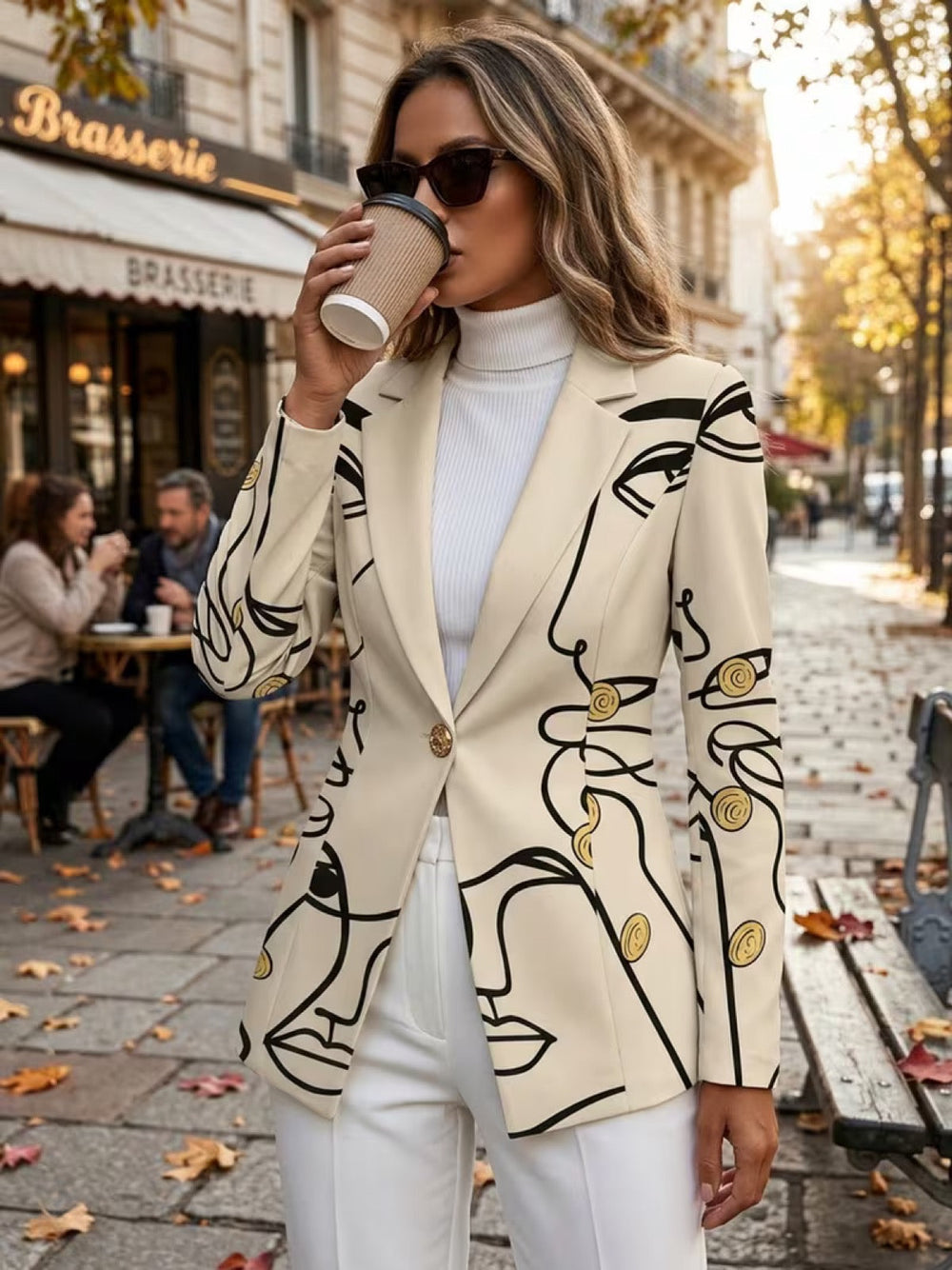 Audrey - Women's Line Art Blazer